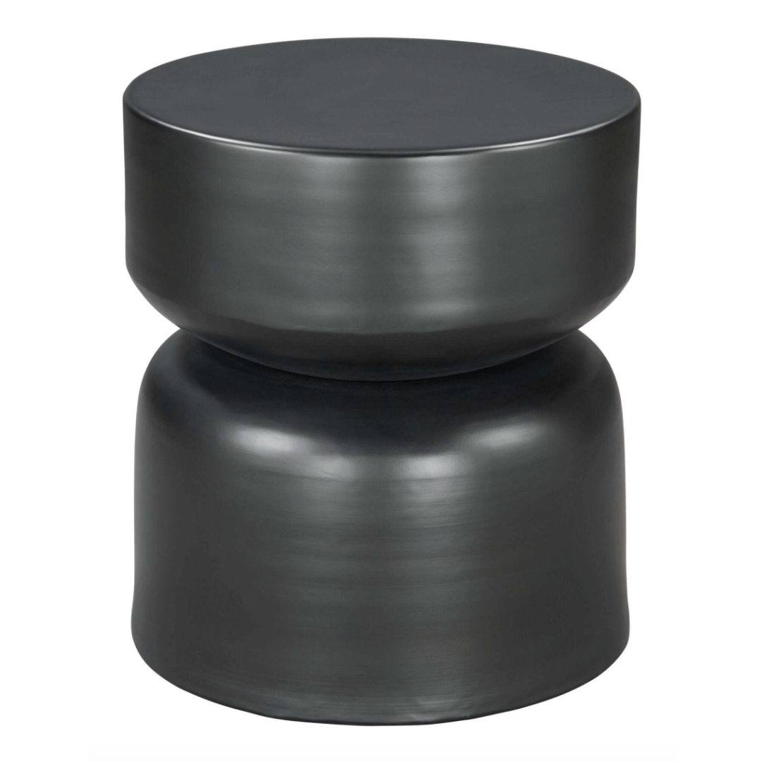 Busan Iron Round Side Table in Black - Revel Sofa 