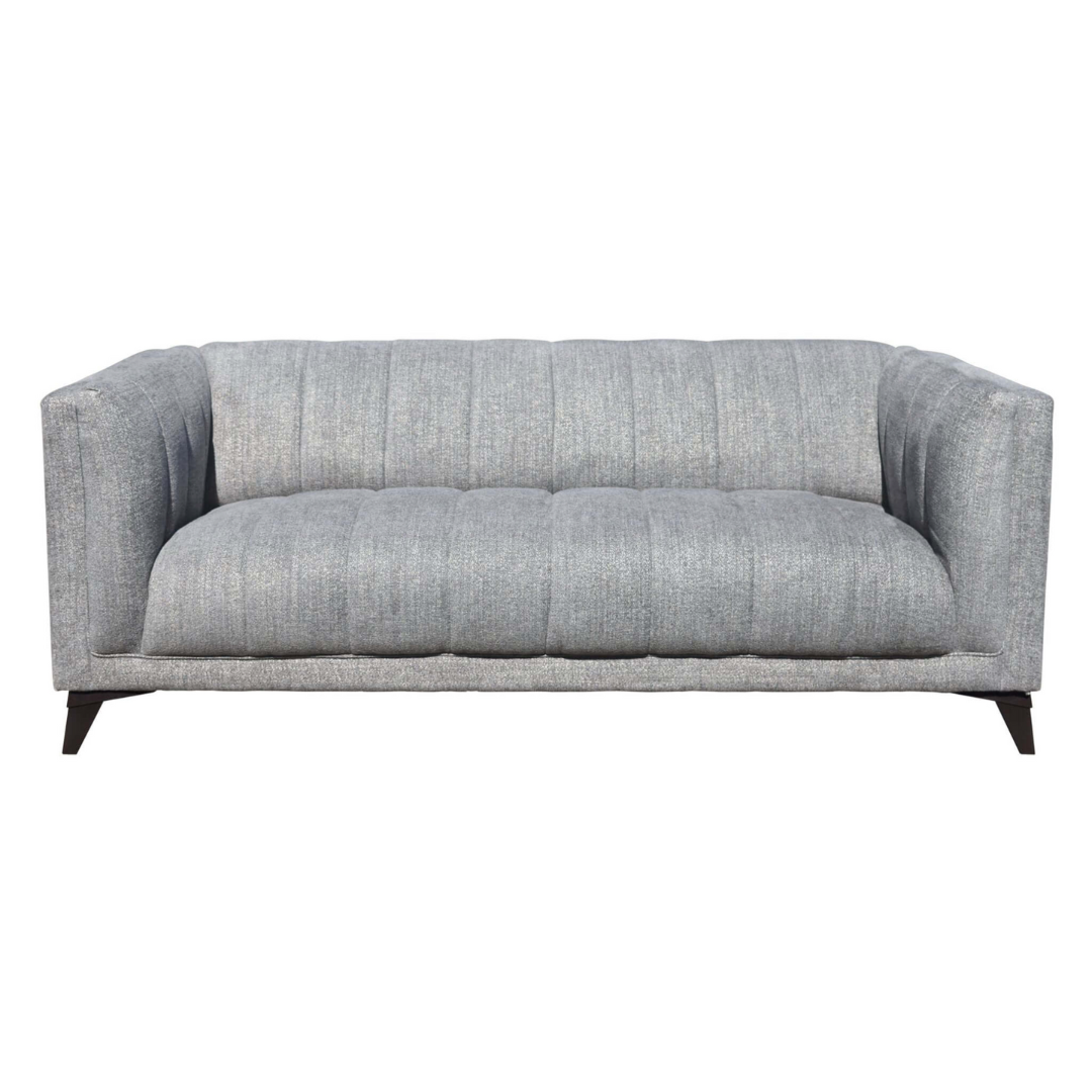 Punta Cana MCM Style Channel Tufted Polyester Fabric Sofa 79” - Revel Sofa 