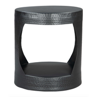 Nuuk Cylindrical Iron Side End Table in Black - Revel Sofa 