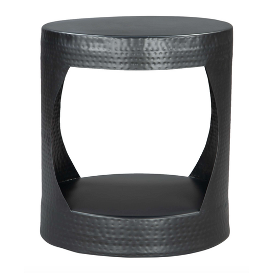 Nuuk Cylindrical Iron Side End Table in Black - Revel Sofa