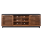 Graceland Solid Wood TV Stand Console, Black with Bourbon Finish 85" - Revel Sofa 