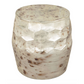 Pam Cylindrical Iron End Side Accent Table, Antique Beige - Revel Sofa 