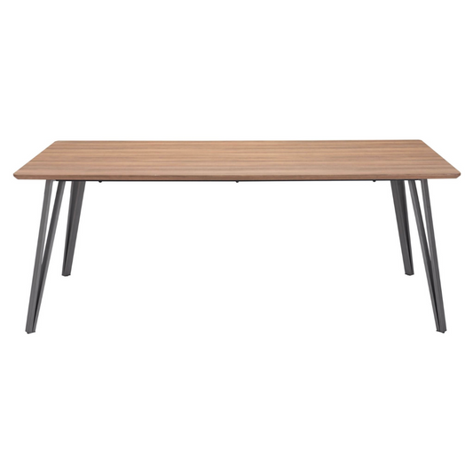 Perpignan Large Rectangular Dining Table Walnut Brown Top - Revel Sofa