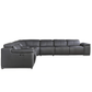 Italian Leather Power-Reclining Corner Sectional With Console with Various Size and Color Options - Revel Sofa 