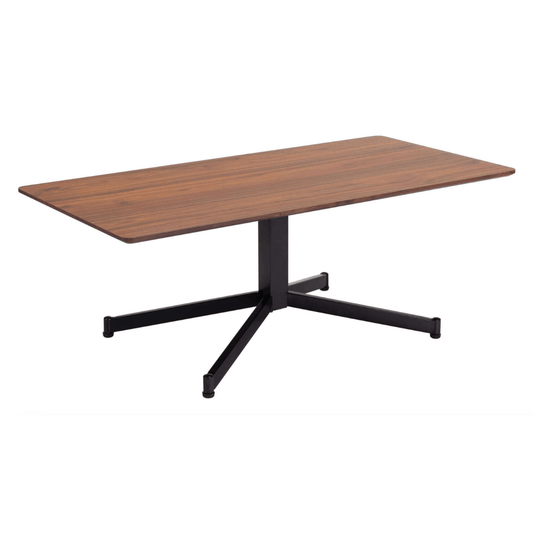 Mazzy Modern Rectangular Table Top Steel Base Coffee Table - Revel Sofa