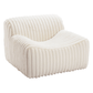 Osterbro Channel Tufted Lounge Accent Chair in Cream White - Revel Sofa 