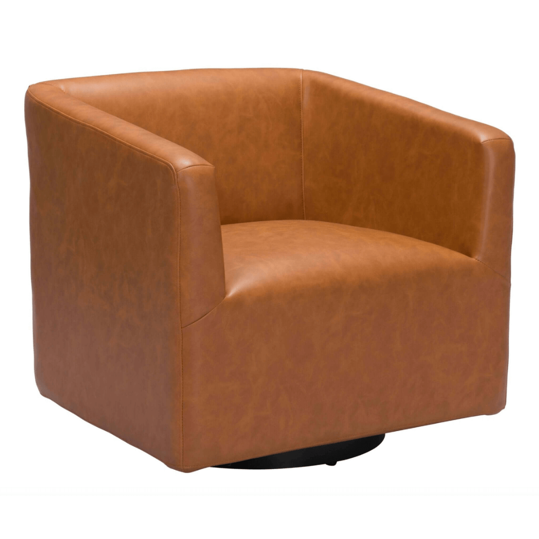 Brooks Accent Lounge Chair in Brown & Gray - Revel Sofa 