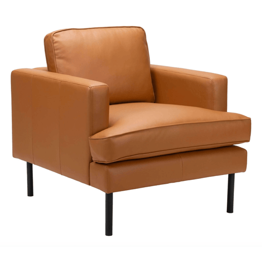 Decade MCM Faux Leather Accent Lounge Chair - Revel Sofa