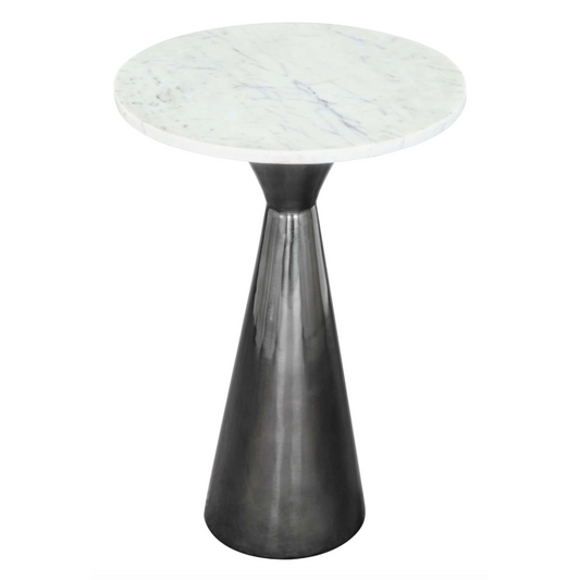 Tim Modern Accent End Table in White & Black - Revel Sofa