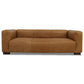 Foster Channel Tufted Genuine Buffalo Leather Sofa 93"