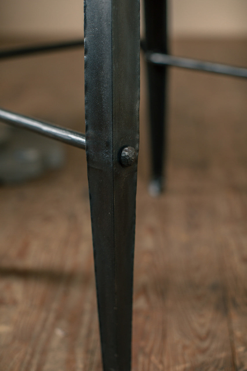 Foundry Hand-Forged Iron Backless Stool – view 5