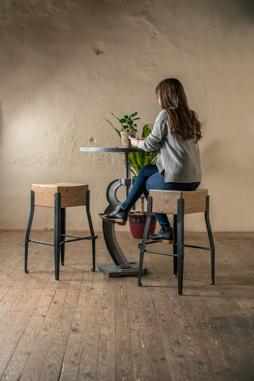 Foundry Hand-Forged Iron Backless Stool – view 8