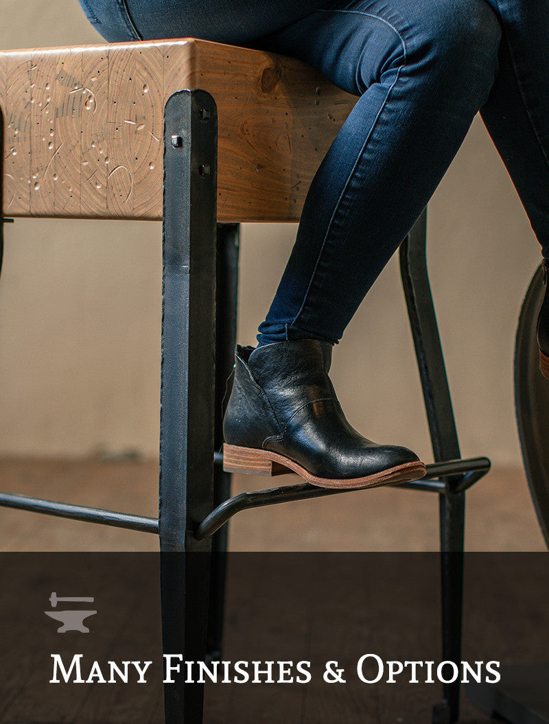 Foundry Hand-Forged Iron Backless Stool – view 3