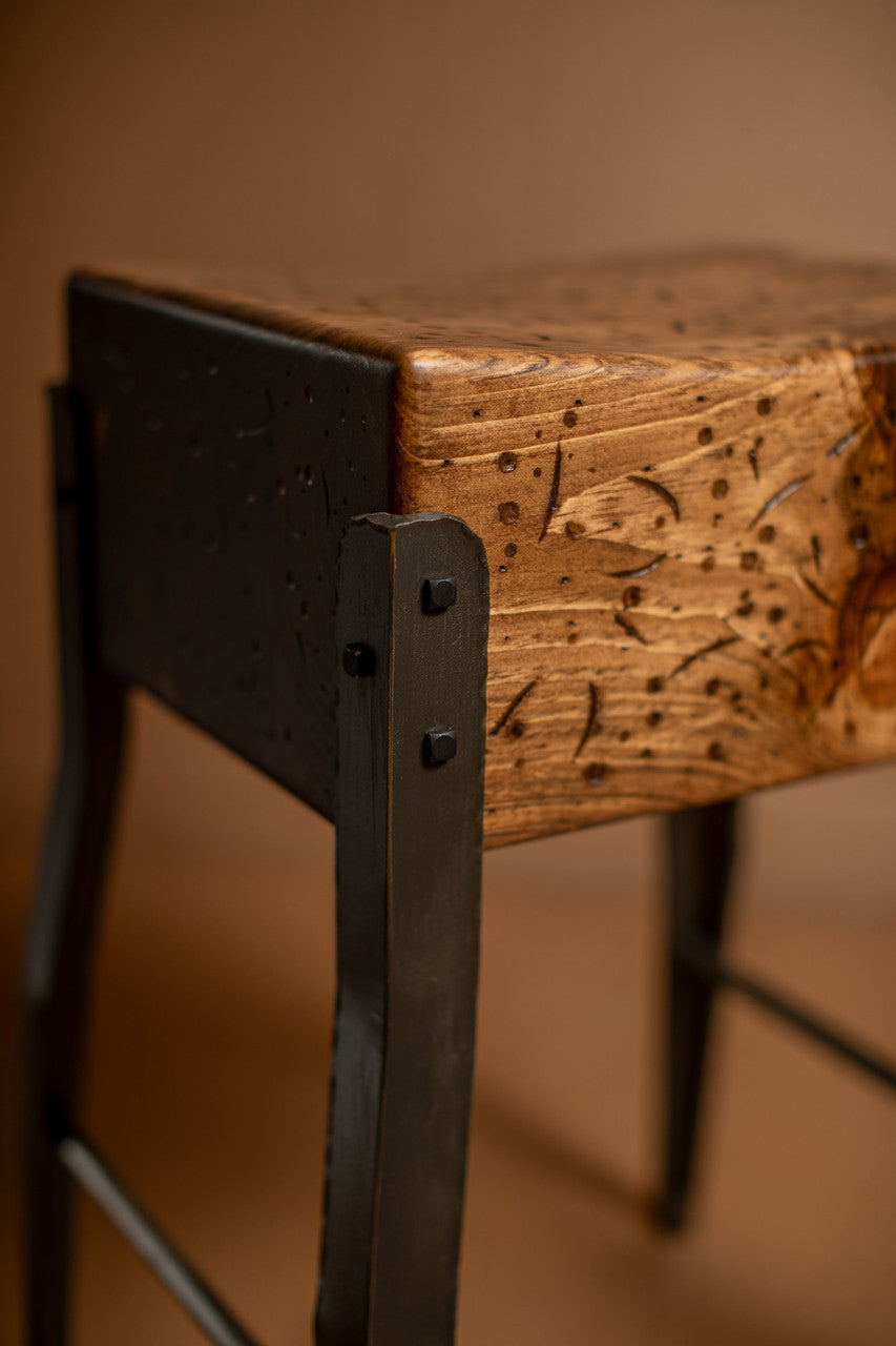 Foundry Hand-Forged Iron Backless Stool – view 4
