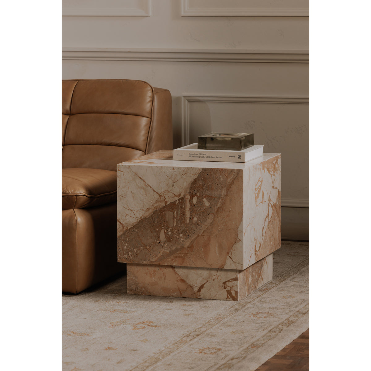 Layla Side Table – 20" Breccia Marble Side Table (9)