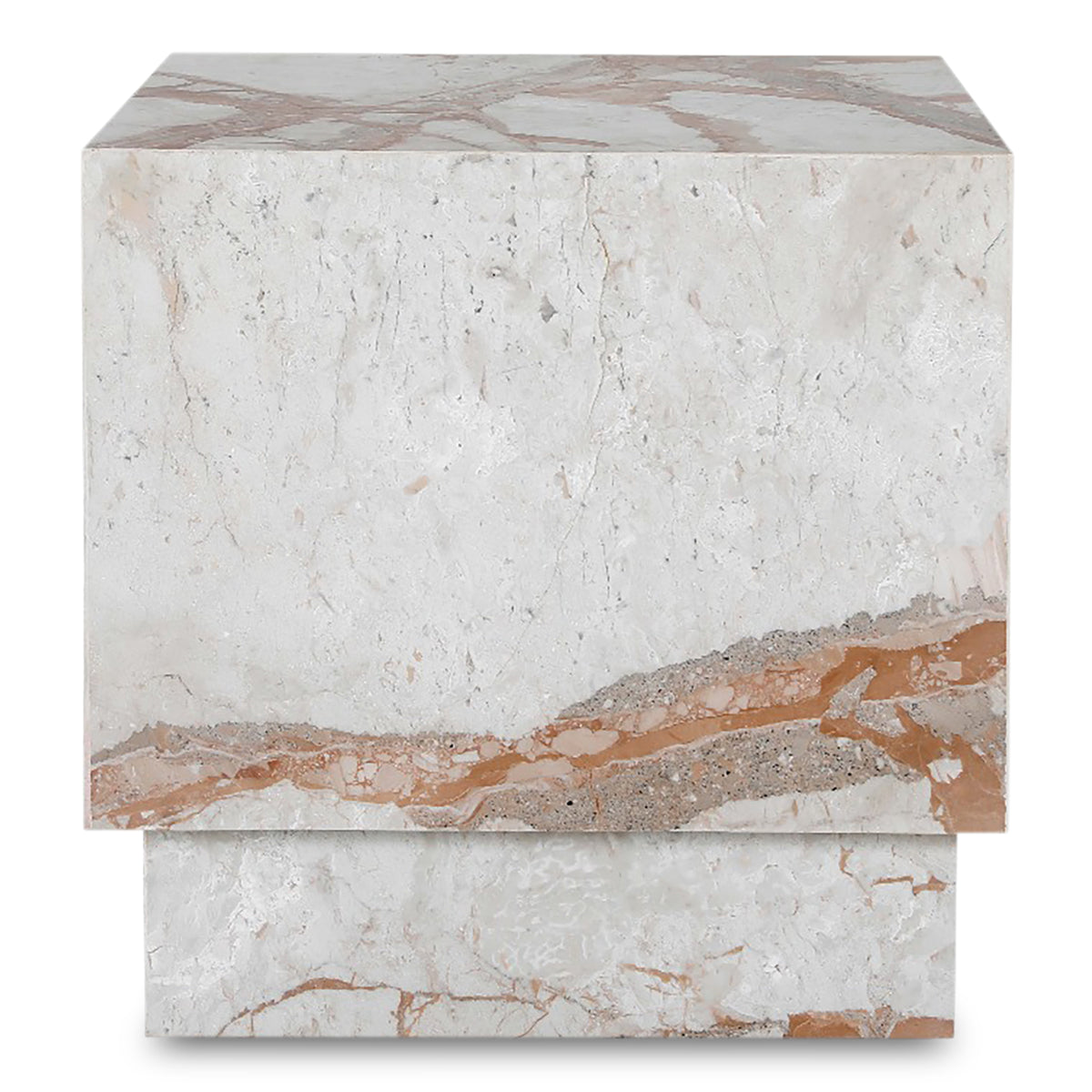 Layla Side Table – 20" Breccia Marble Side Table (2)