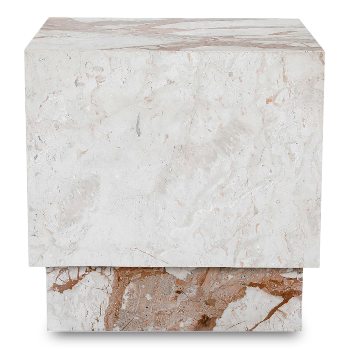 Layla Side Table – 20" Breccia Marble Side Table (1)