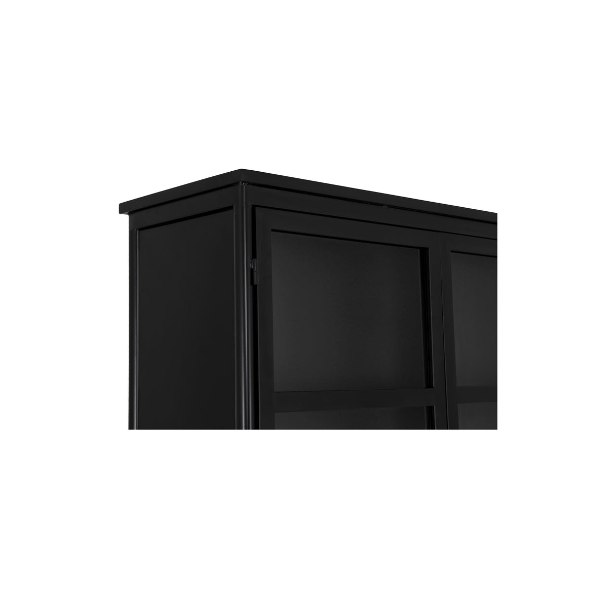 Henry Tall Cabinet – 48.5" Black Metal Display Cabinet (7)