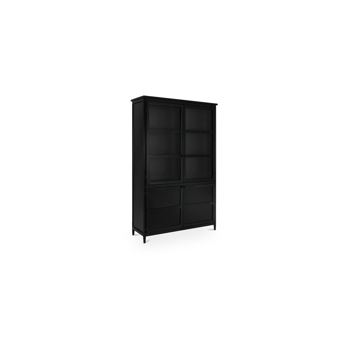 Henry Tall Cabinet – 48.5" Black Metal Display Cabinet (3)