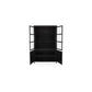 Henry Tall Cabinet – 48.5" Black Metal Display Cabinet (2)