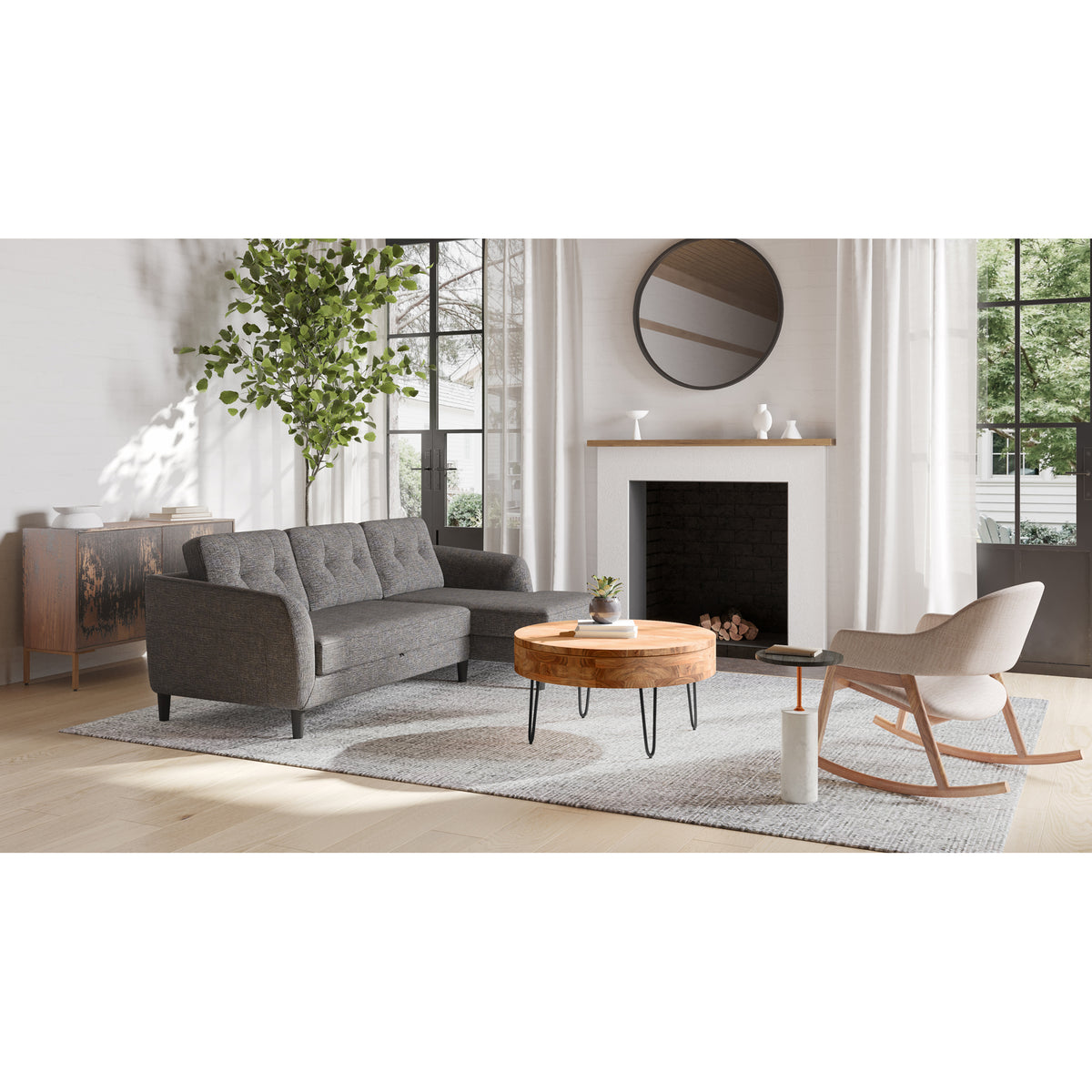 Dusk Accent Table – 12" Marble Accent Table (6)