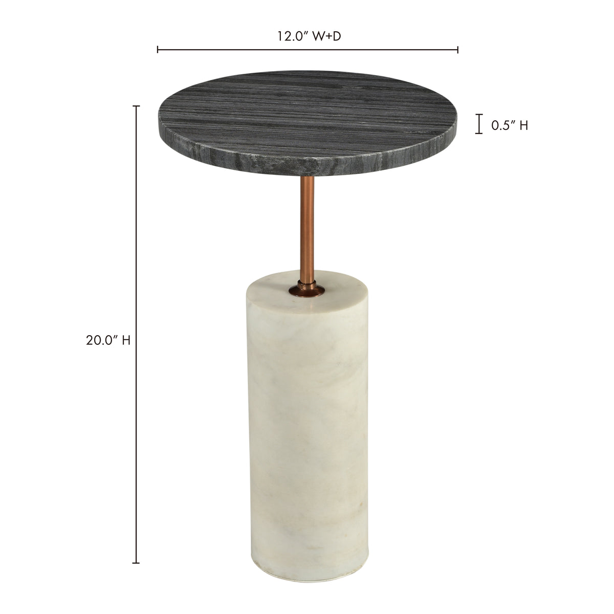 Dusk Accent Table – 12" Marble Accent Table (7)