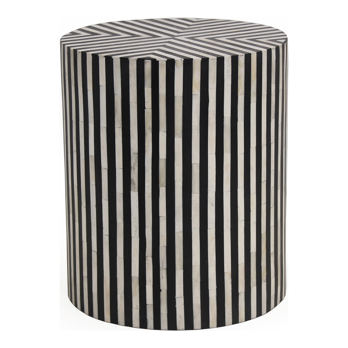 Chameau Side Table – 15" Cylindrical Camel Bone Side Table (1)