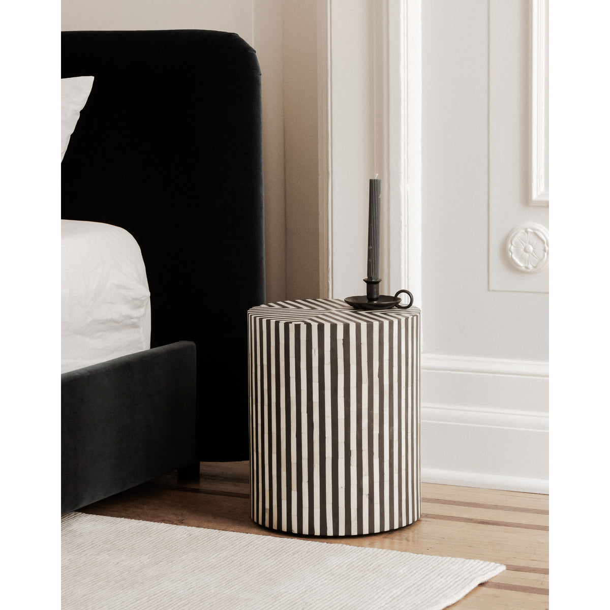 Chameau Side Table – 15" Cylindrical Camel Bone Side Table (6)