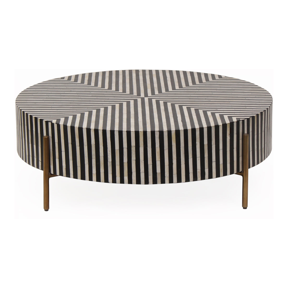 Chameau Coffee Table – 36"–48" Round Camel Bone Coffee Table (1)