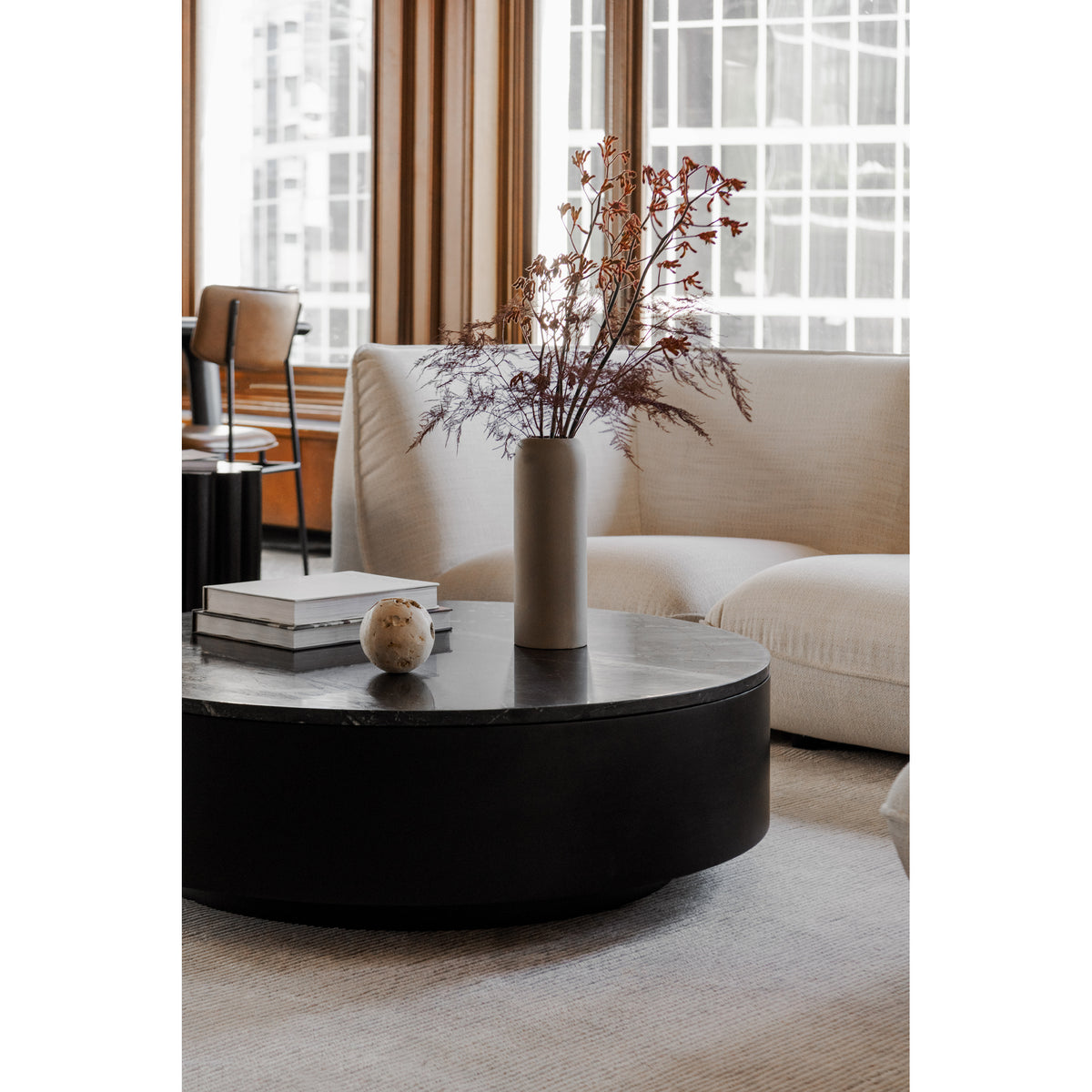 Ritual Coffee Table – 40" Black Marble Coffee Table (6)