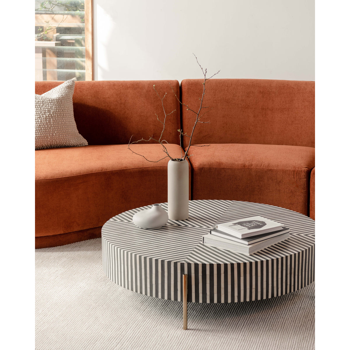 Chameau Coffee Table – 36"–48" Round Camel Bone Coffee Table (20)