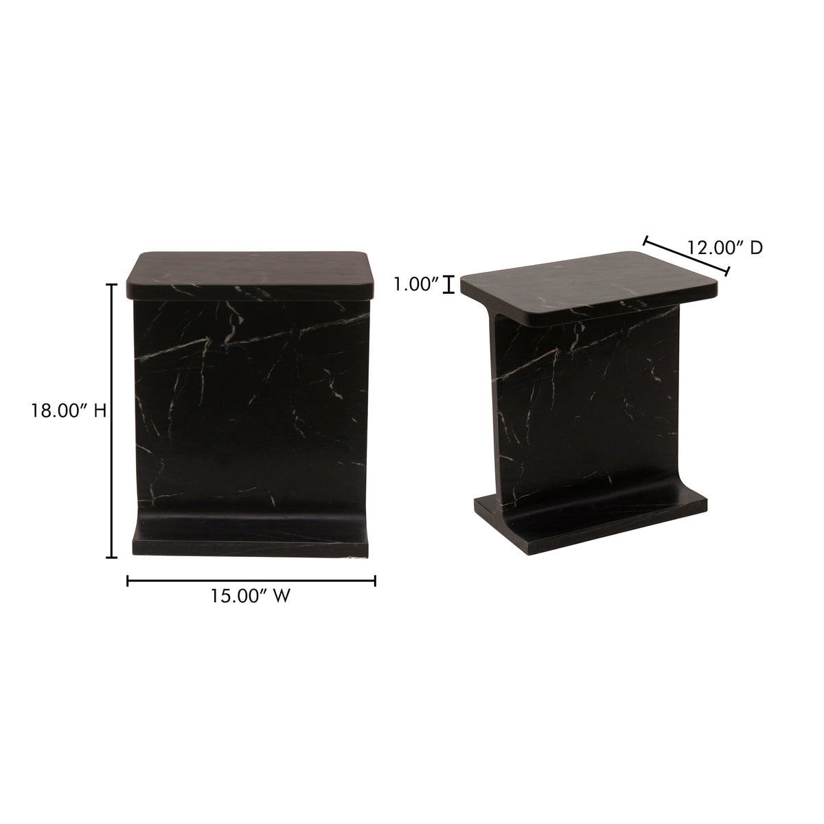 Tullia Accent Table – 15" Marble Accent Table (2 Colors) (10)