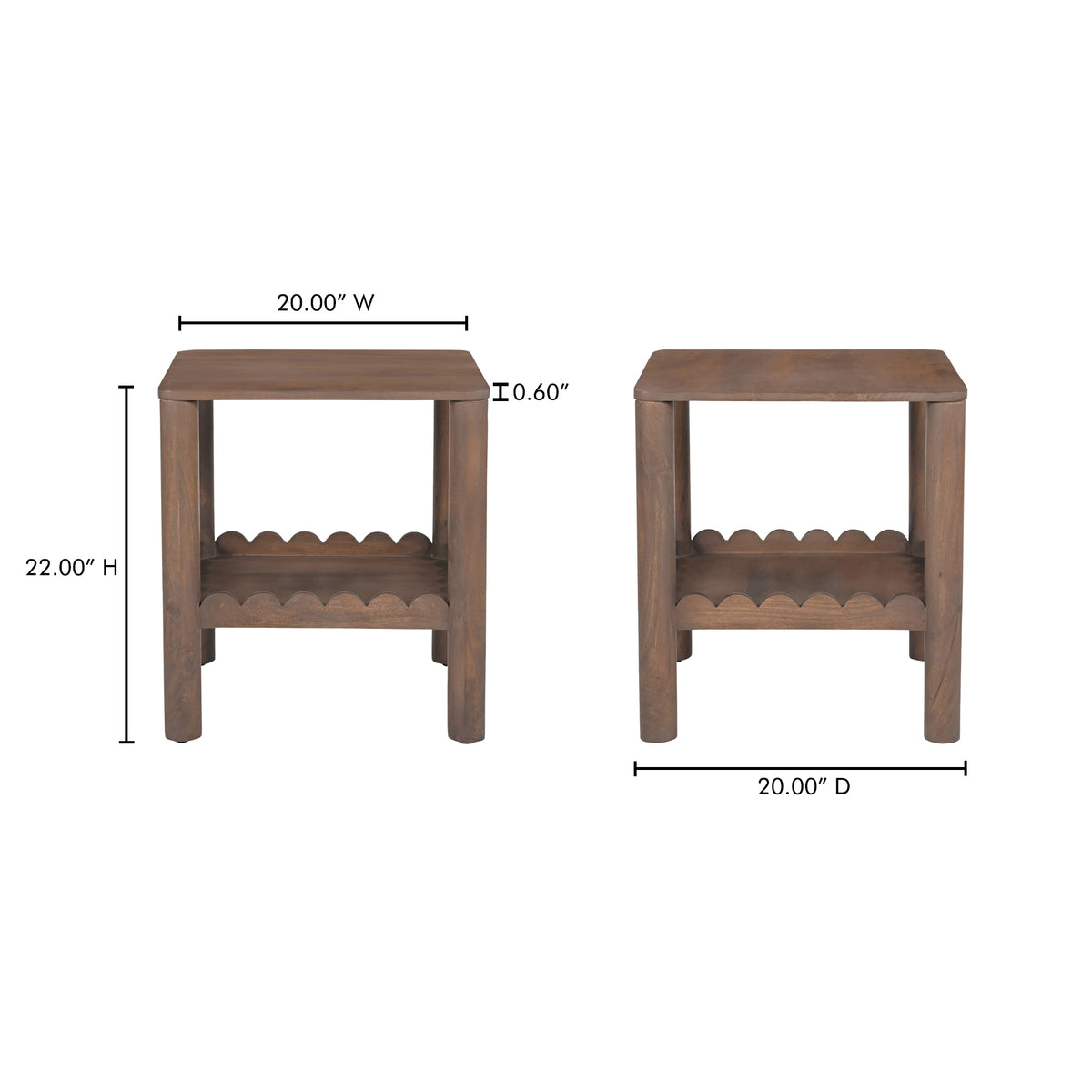 Wiley Side Table – 20" Mango Wood Side Table (9)