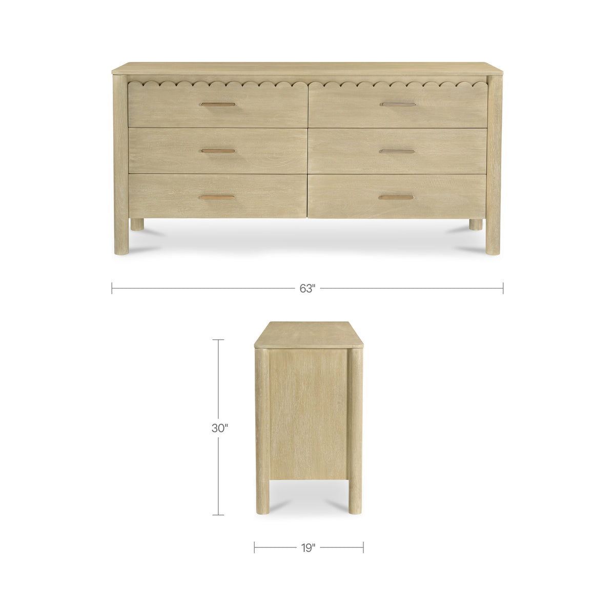 Wiley Dresser – 63" Mango Wood 6-Drawer Dresser (2 Colors) (28)