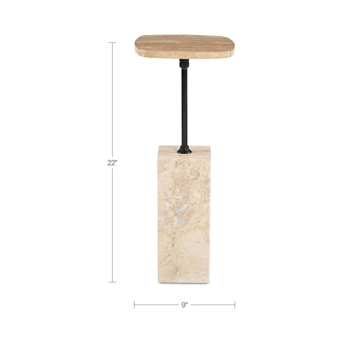 Caro Side Table – 9" Stone Side Table (2 Colors) (10)