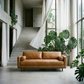 Morrison MCM Genuine Leather Sofa 89" – Mid-Century Sienna Leather Couch (2 Colors)