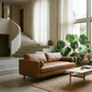 Morrison MCM Genuine Leather Sofa 89" – Mid-Century Sienna Leather Couch (2 Colors)