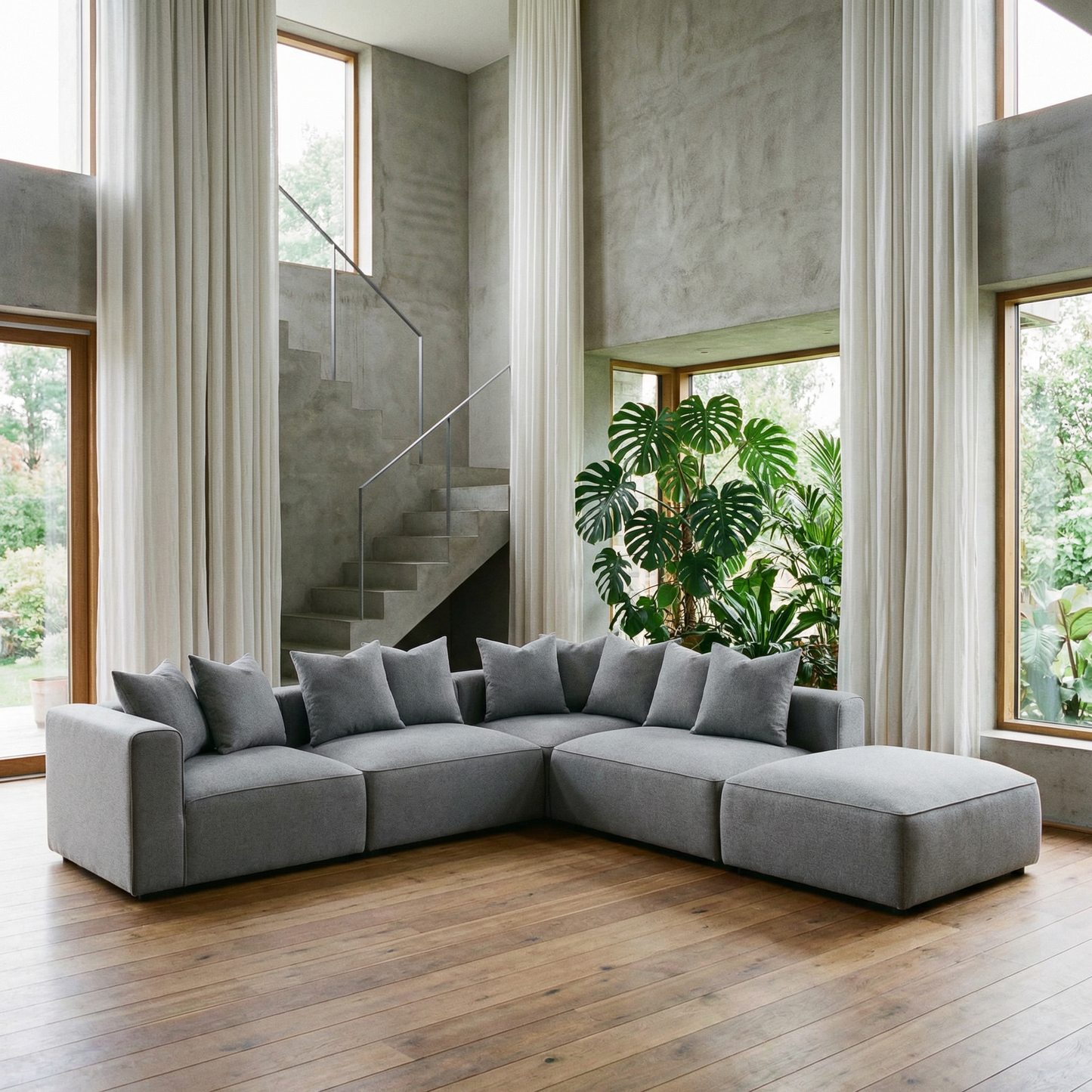 Jennifer Modern Modular Corner Sofa Sectional 154" – Oversized Customizable Sectional (2 Colors)