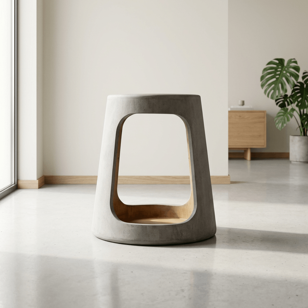 Solid Wood Acid Wash Side Table, Open-Storage in a modern interior setting with natural light.