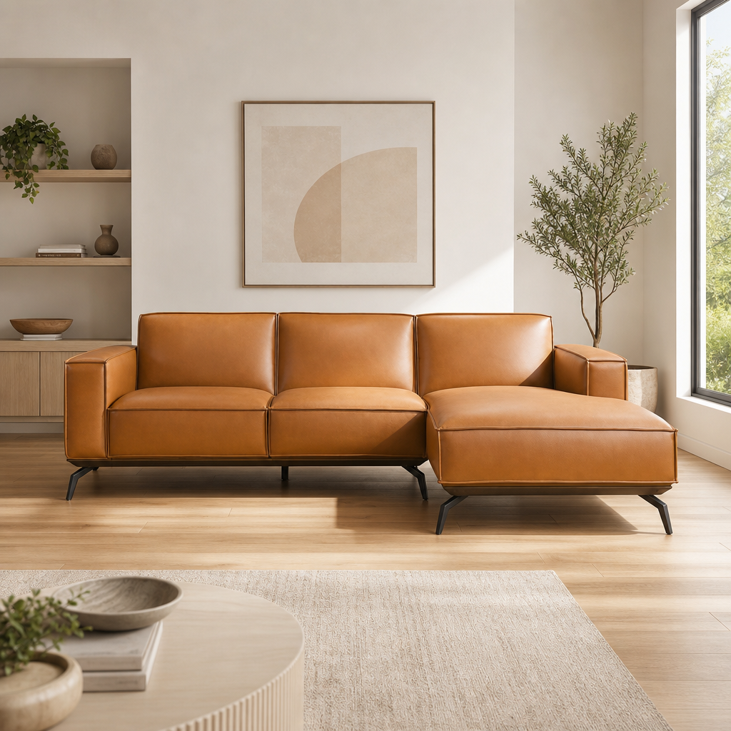Modern Right-Facing Chaise Sofa Sectional 102”