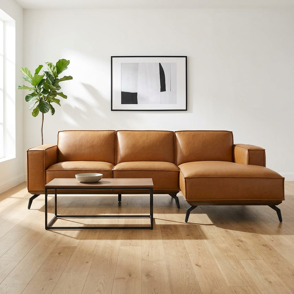 Modern Right-Facing Chaise Sofa Sectional 102”