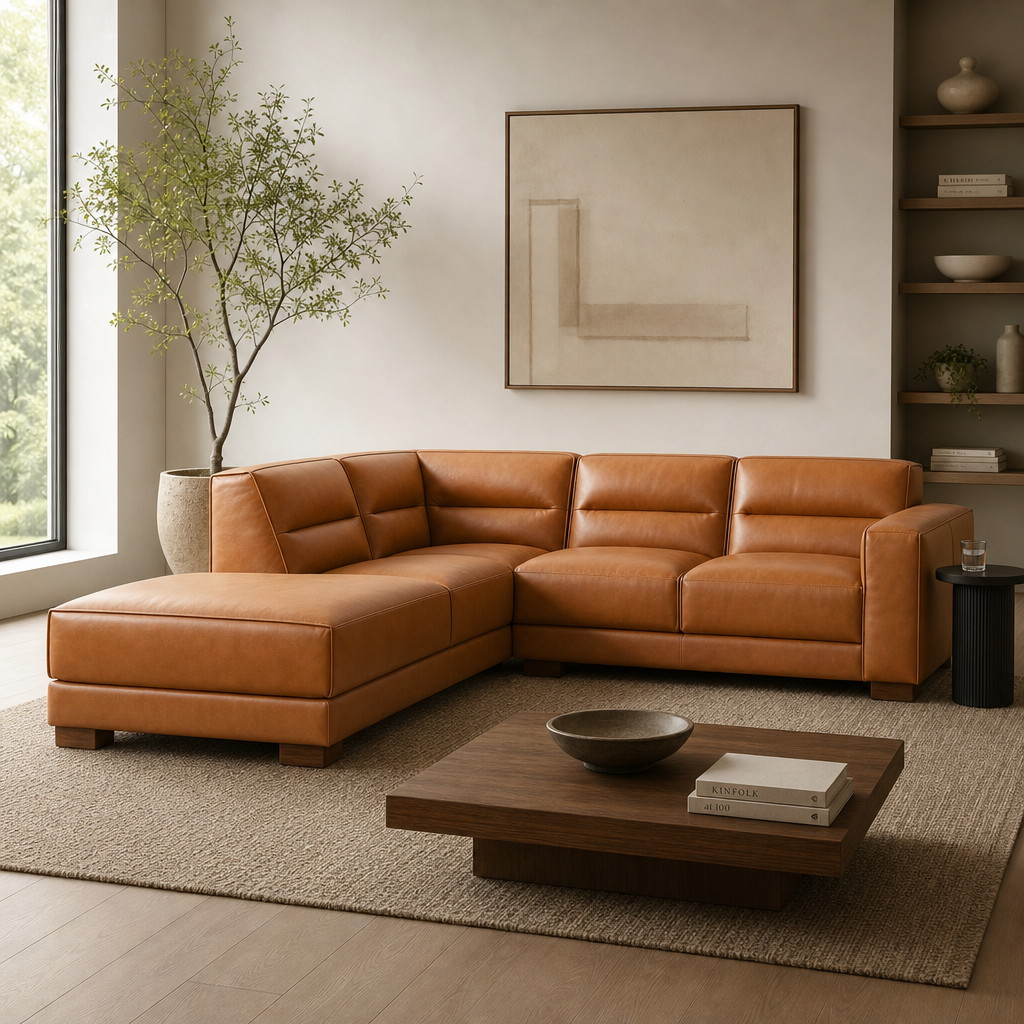 Modern L-Shaped Left-Facing Chaise Sofa Sectional 98”