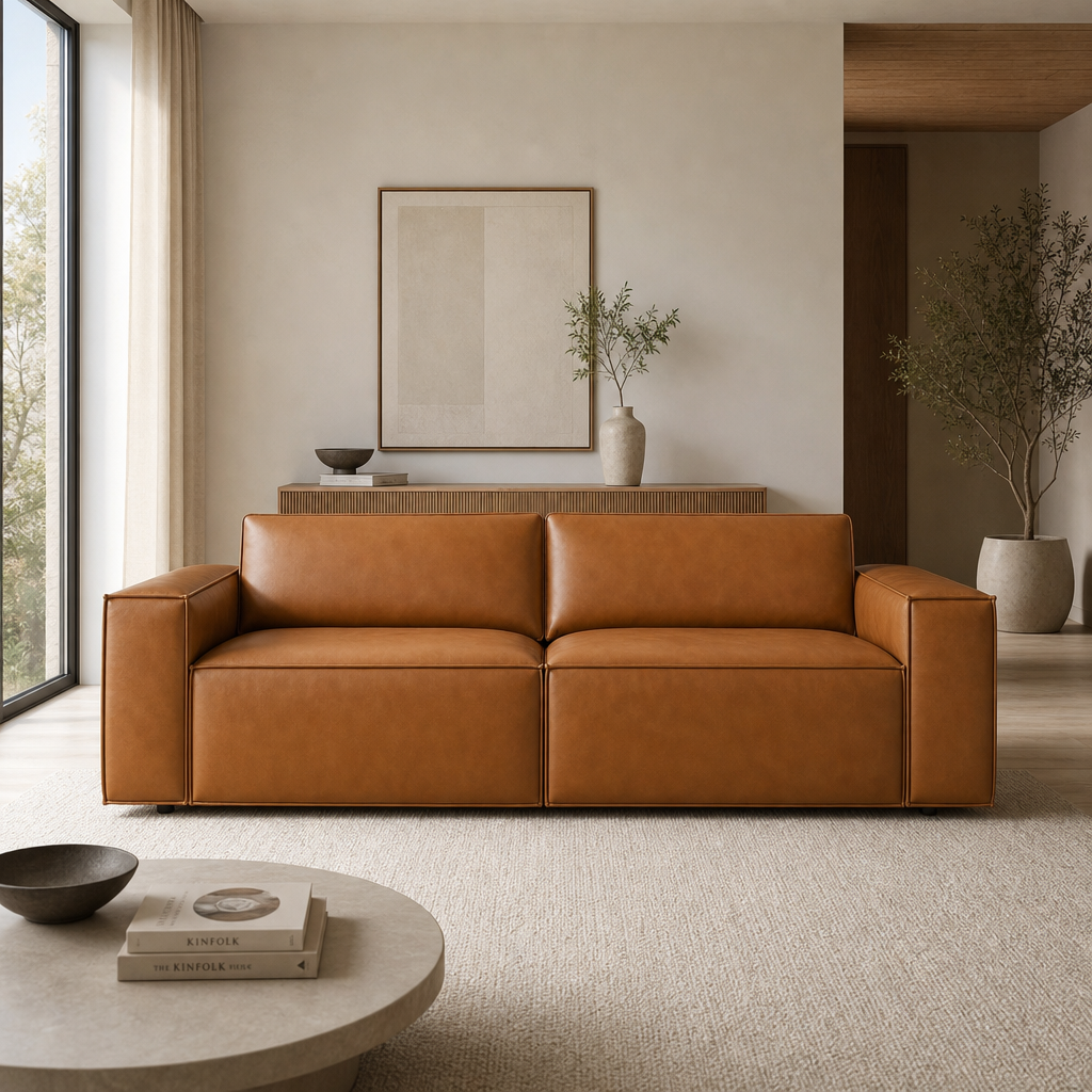 Uvalde MCM Vegan Leather Sofa