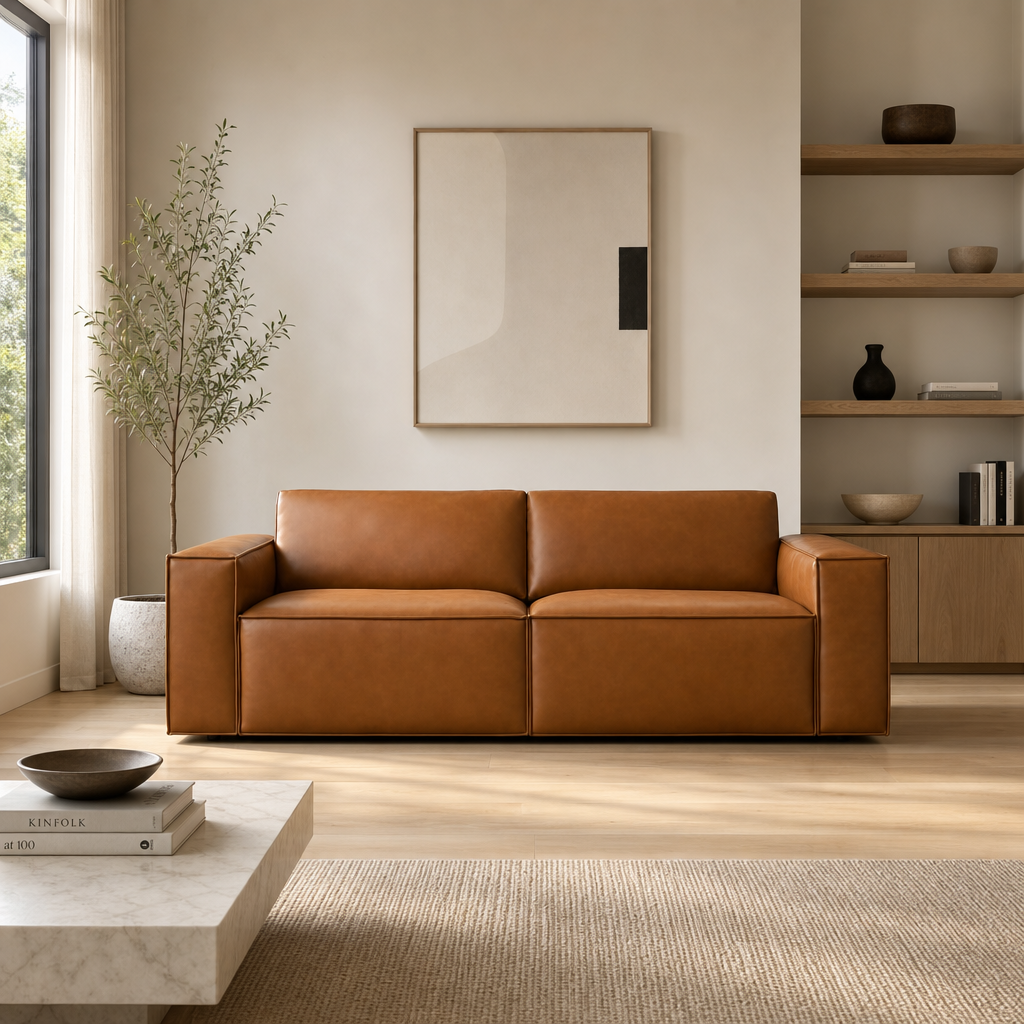 Uvalde MCM Vegan Leather Sofa