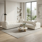 L-Shape Ivory Bouclé Sectional Sofa 120” – Kaynes Modern Corner Teddy Bouclé Couch
