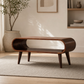 Amaya Mango Wood Coffee Table 35" – Modern Nordic Solid Wood Coffee Table (2 Colors)