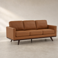 Chester MCM Faux Leather Sofa 83" – Mid-Century Modern Couch (5 Colors)