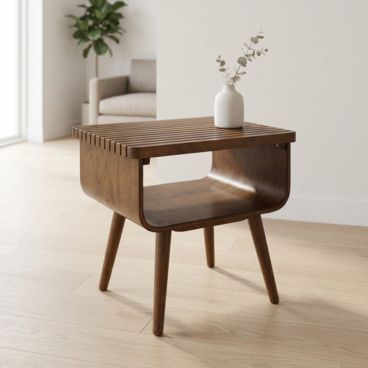 Alice MCM Solid Wood Accent End Table 22"