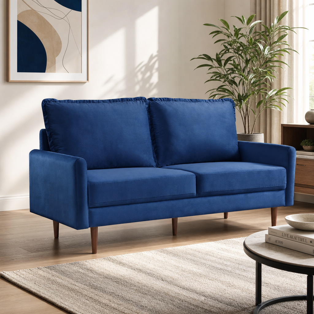 Modern Velvet Loveseat Sofa 69"