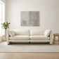 Jaeda Beige Sofa – 89” Modern Linen Sofa (Minimalist 2–3 Seat Couch) in a stylish living room setup.